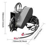 mini skid steer loader swing head stump crusher attachment size